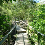 Bridge and boardwalk, near the junction of Flaggy and Tin Hate Creeks