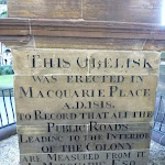 Macquarie Place Obelisk inscription