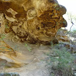 Circular patterns in sandstone cave west of Berowra Heights