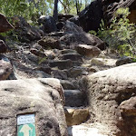 Rock steps near the top of the ridge east of Berowra Creek