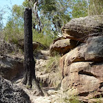Large rocks dominate the landscape around Joe Crafts Creek