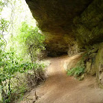 Walking through a long cave
