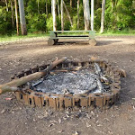 Fire scar at the Basin campsite