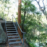 Stairs on the river side track