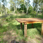 Timber table on the Galgabba Point walk