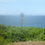 Safety sign in the coastal walk in the Wallarah Pennisula