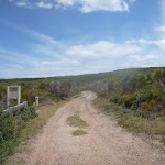 Trail with signage on Pinney's Headland in Wallarah Pennisula