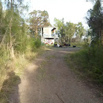 End of the Belmont Lagoon Spit, with derelict buildings 