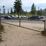 Locked gate with the Redhead SLSC car park in the background