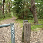 Metal gate and timber fence at the Awabakal car park in the Awabakal Nature Reserve