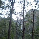 The cliffs surrounding the servicetrail