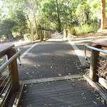 Intersection near the entrance to the Wildlife Exhibits at Blackbutt Reserve