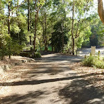Close to an intersection at the Carnley Reserve car park and Wildlife Exhibits entrance in Blackbutt Reserve