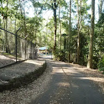 Trail beside metal ring fence down towards Carnley Reserve in the Blackbutt Reserve
