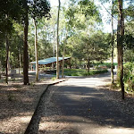 Sealed trail and picnic shelter near Carnley Reserve