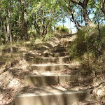 Stairs between the lower and middle lookouts