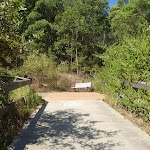 A metal seat on the Zig Zag trail in Green Point Reserve