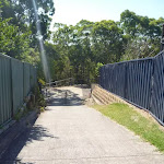 Track between houses into Green Point Reserve