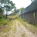 Houses next to a fire trail in Green Point Reserve