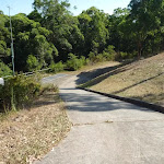 Fire trail and culvert behind houses in Green Point Reserve