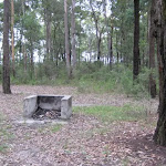 A few fire pits at Little Mountain campground
