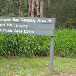Turn off to Bungaree Bay camping area