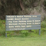 Signs at Kylies Beach camping ground
