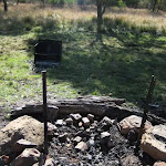 Fire pit at Little Murray camping area
