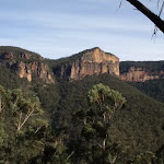 View of cliffs across the Grose Valley