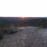 Sunset from Baltzer Lookout service trail