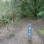 Signpost on track