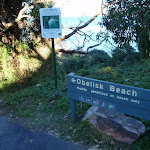 Sign for Obelisk Beach