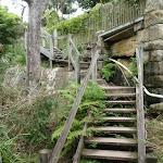 Stairs behind houses near Sirius Cove