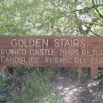 Old sign fo golden stairs