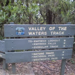 Sign post along track
