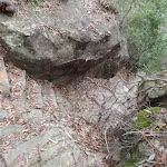 Rock steps into Florabella Pass