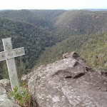 View past crucifix at Lost Worlds Lookout