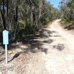 Track marker on The Oaks Fire Trail