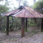 One of the corrugated iron shelters near the carpark
