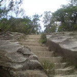 One of the steeper sections of trail