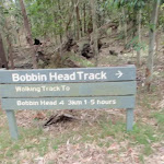 Sign at the top of Bobbin Head Track