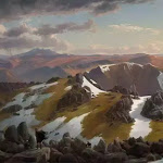 North-east View from the northern top of Mount Koscuski  1863  Eugene von Gu'rard