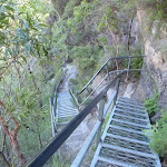 Looking down stair case on Valley of the waters track