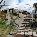 Last few stairs to the top of Main Range Lookout