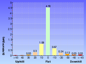 Altitude analysis for Erskine Creek via Pisgah Rock and Jack Evans